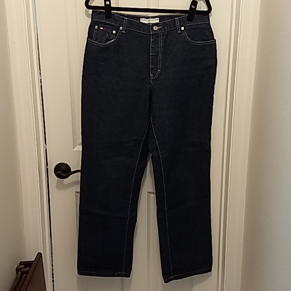 Tommy Hilfiger 5 pocket Dark Blue Jeans Size 12 Zipper Button Closure